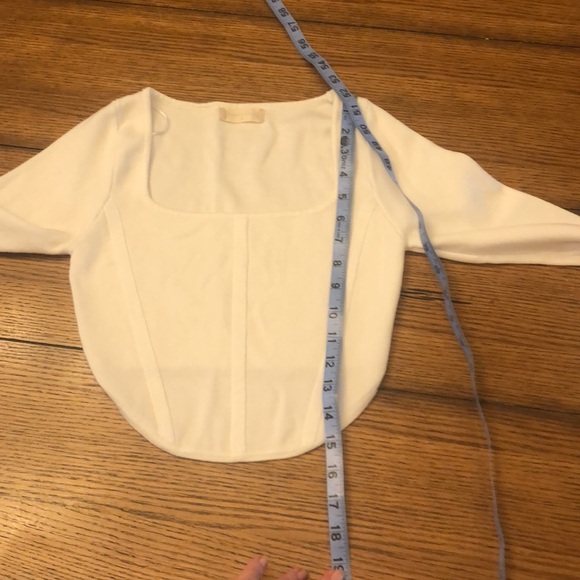 Altar’d State square neck crop top white Long sleeve Junior Size XS TEEN - Picture 7 of 10